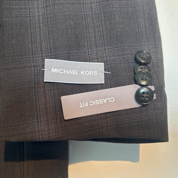 NWT Michael Kors Classic Fit Sport Coat – Charcoal/Brown, Men’s 38S - Picture 5 of 9